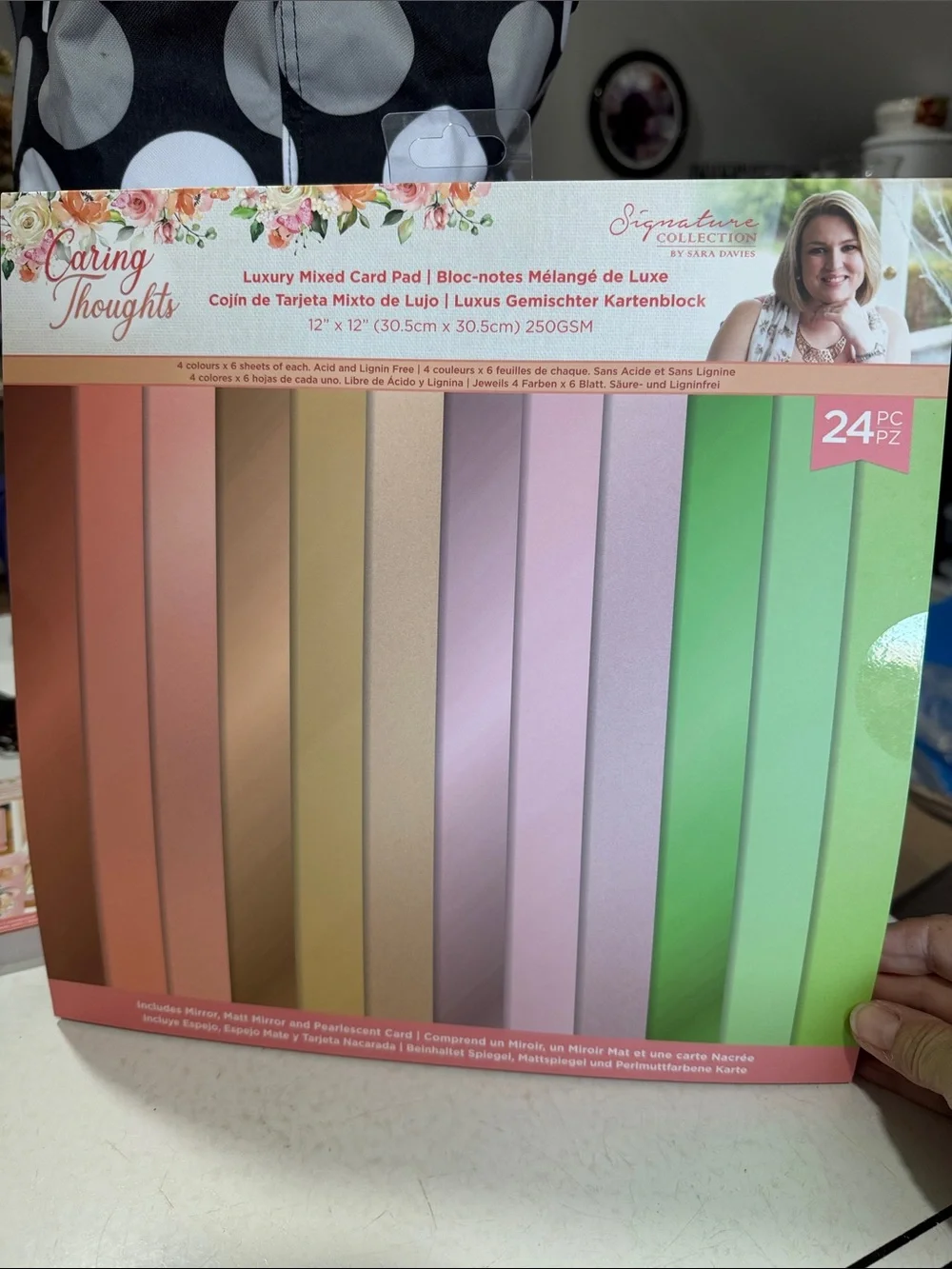 Crafters Companion Caring Thoughts Paper Pad, Card Pad, Vellum Pad and Ribbon